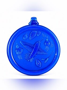 Cobalt blue Round Hummingbird Ornament or Suncatcher